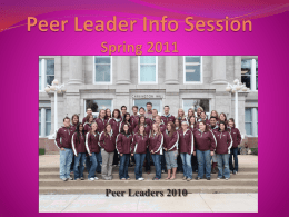 Peer Leader Program - Missouri State University