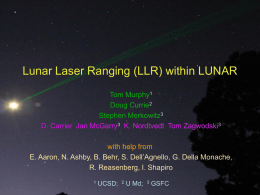 Lunar Laser Ranging (LLR) within LUNAR