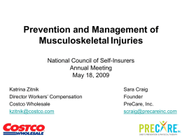 Prevention and Management of Musculoskeletal Injuries