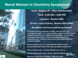 Merck Women in Chemistry Symposium
