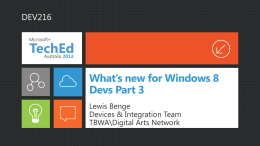 What’s new for Windows 8 Devs Part 3