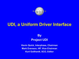 UDI 1-Hour Introductory Presentation