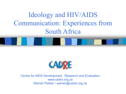 Communicating AIDS Needs Project (CAN)