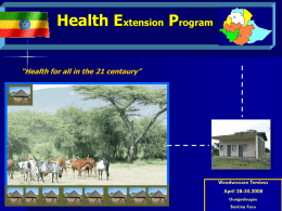 PHC in Ethiopia & MDGs