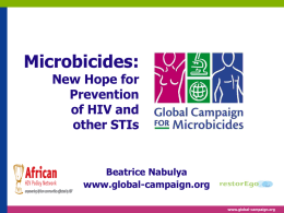 Topical Microbicides: New Hope for STI/HIV Prevention