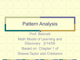 Pattern Analysis - Rensselaer Polytechnic Institute