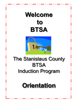 Welcome to BTSA The Stanislaus County BTSA Induction