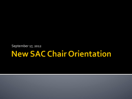 New SAC Chair Orientation - Portland Community College