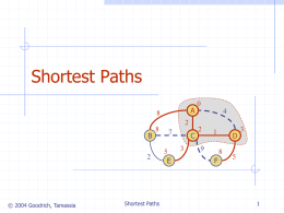 Shortest Paths - University of Windsor