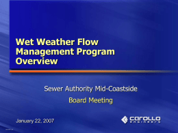Agenda - Welcome - Sewer Authority Mid