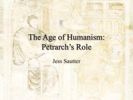 The Age of Humanism: Petrarch's Role