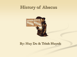 History of the Abacus ppt