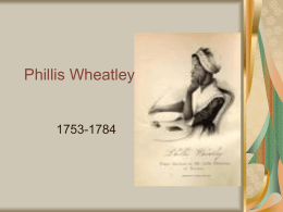 Phillis Wheatley - Butler County High School