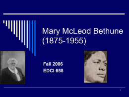 Mary McLeod Bethune (1875