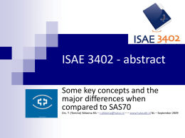 ISAE 3402 - abstract