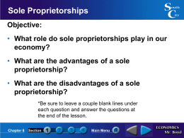 Sole Proprietorships - South San Francisco High School