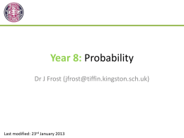 Year 8: Probability