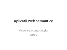 Aplicatii web semantice - Cursuri Automatica si Calculatoare