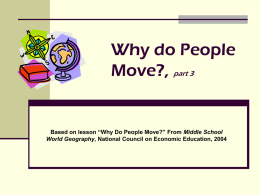 Why do People Move? - Oklahoma Alliance for Geographic