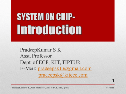 SYSTEM ON CHIP-Introduction - KIT