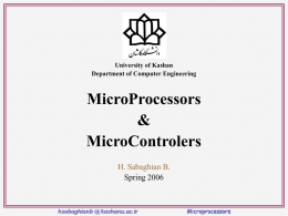 MicroProcessors and Microconltrollers
