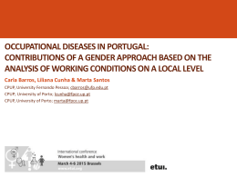 OCCUPATIONAL DISEASES IN Portugal: contributions from a