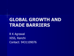 GLOBAL GROWTH AND TRADE BARRIERS