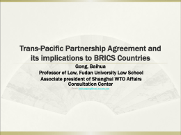Trans-Pacific Partnership Agreement and its implications