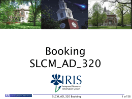 CM_AD_320 Booking - University of Kentucky