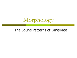 PHONOLOGY - Linguistics at UP