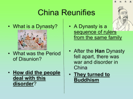 China Reunifies - ecsjuniorhighhistory