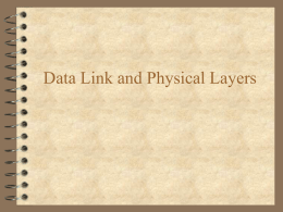 .Data Link and Physical Layers