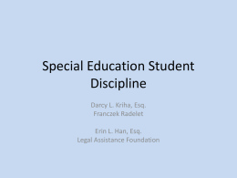 Special Education Student Discipline