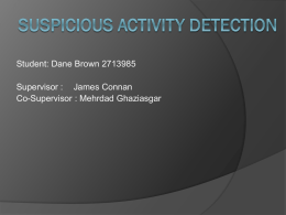 Suspicious Activity Detection - University of the Western Cape