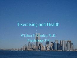 Exercising and Health - Francis Marion University