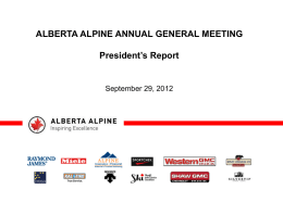 2010 alberta alpine Annual general meeting