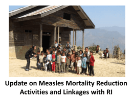 Measles Supplementary immunization activity