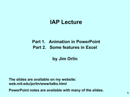 IAP Lecture - MIT Sloan Faculty - James B. Orlin
