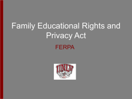 Rights and Privacy Family Educational Act