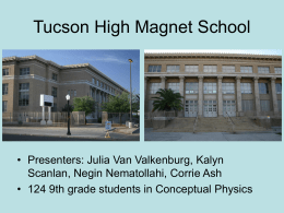 Tucson High Magnet School - National Optical Astronomy
