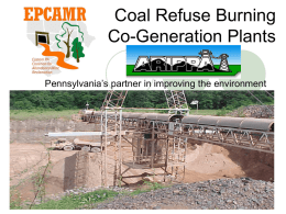 Coal Refuse Burning Power Plants