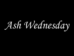 Ash Wednesday - Amazon Web Services