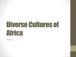 Diverse Cultures of Africa - McCullers' World Explorers