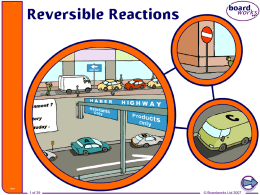9. Reversible Reactions - Valley Regional High School