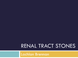 Renal tract stones - Surgical Students Society of Melbourne