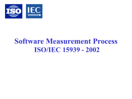 Introduction to FDIS ISO/IEC 15939 Software Measurement