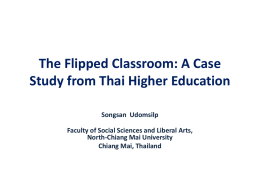 The Flipped Classroom: A Case Study from Thai Higher Education