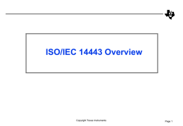 ISO/IEC 14443 Overview