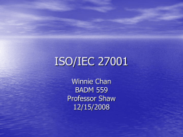 ISO/IEC 27001 - University of Illinois at Urbana–Champaign
