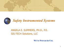 Safety Instrumented Systems - Louisiana State University